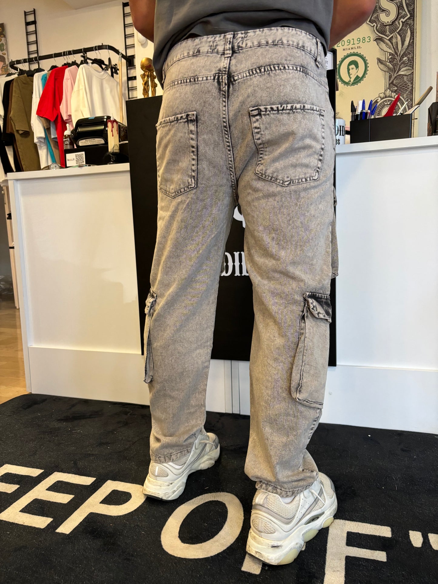 Jeans Cargo Light Grey