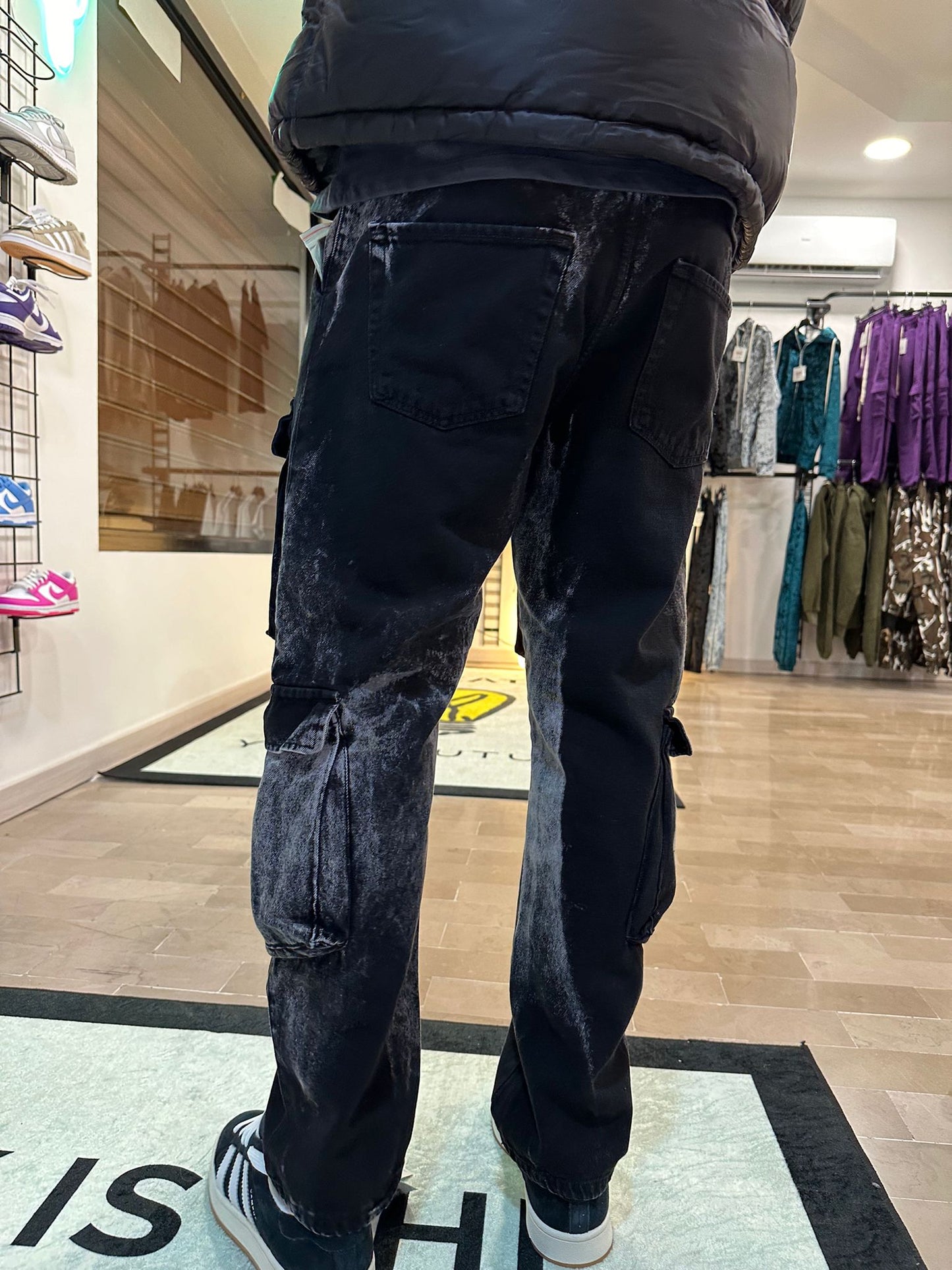 JEANS CARGO BLACK & WHITE SLAVATO