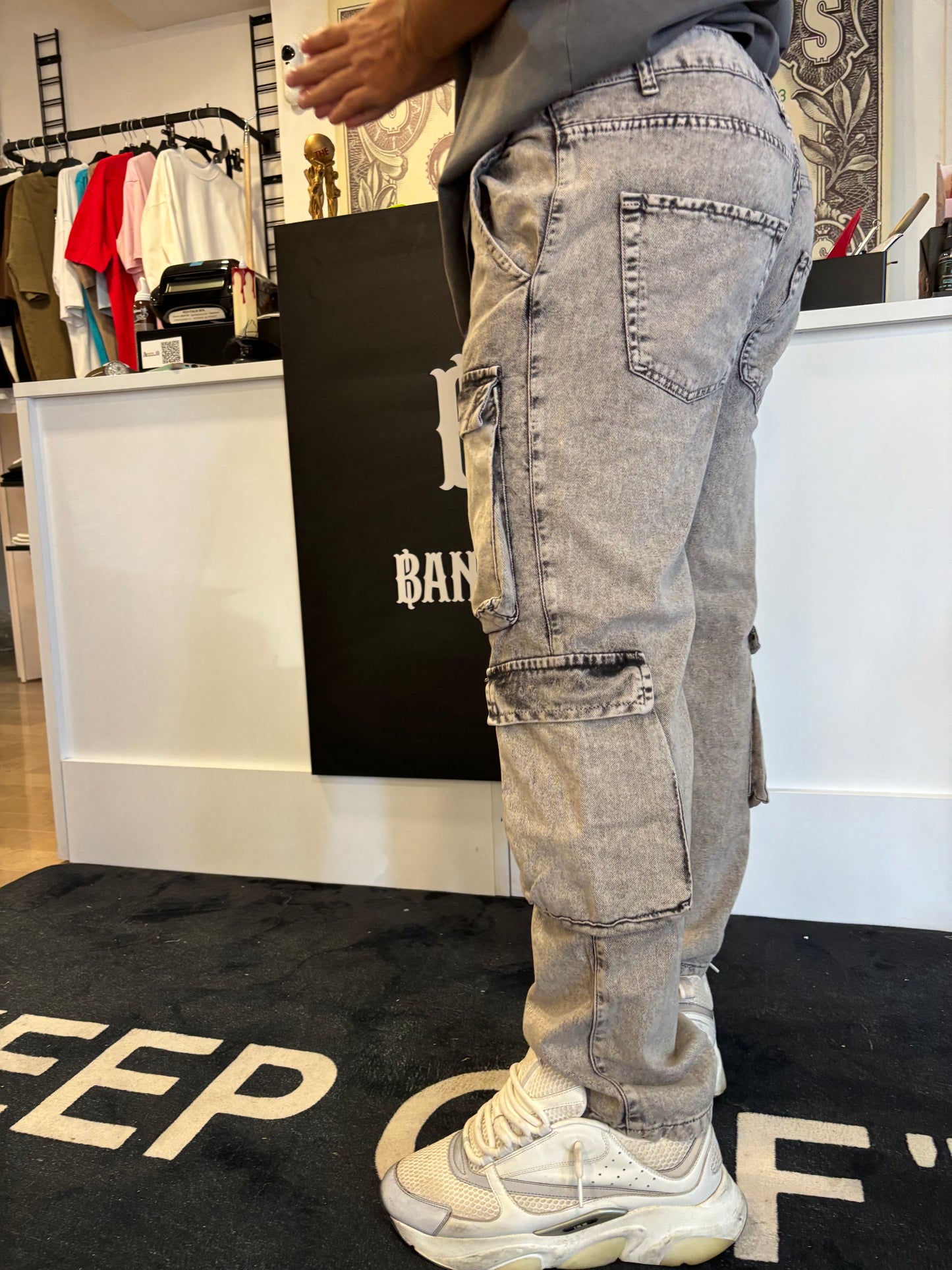 Jeans Cargo Light Grey